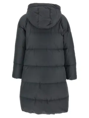 'Shiny Zipper Pull' down jacket Woman BRUNELLO CUCINELLI Gray