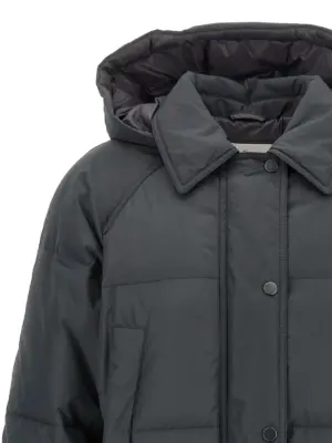 'Shiny Zipper Pull' down jacket 55% polyester