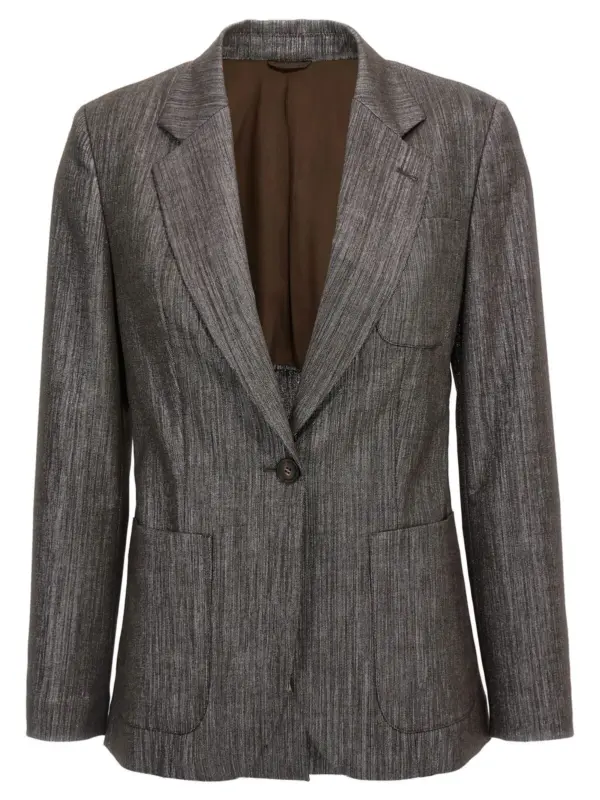 'Sparkling' blazer BRUNELLO CUCINELLI Brown