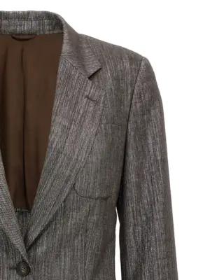 'Sparkling' blazer Woman BRUNELLO CUCINELLI Brown