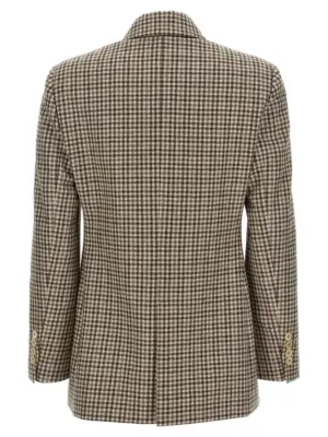 Blazer check Monile MG5237050PC001 BRUNELLO CUCINELLI Beige