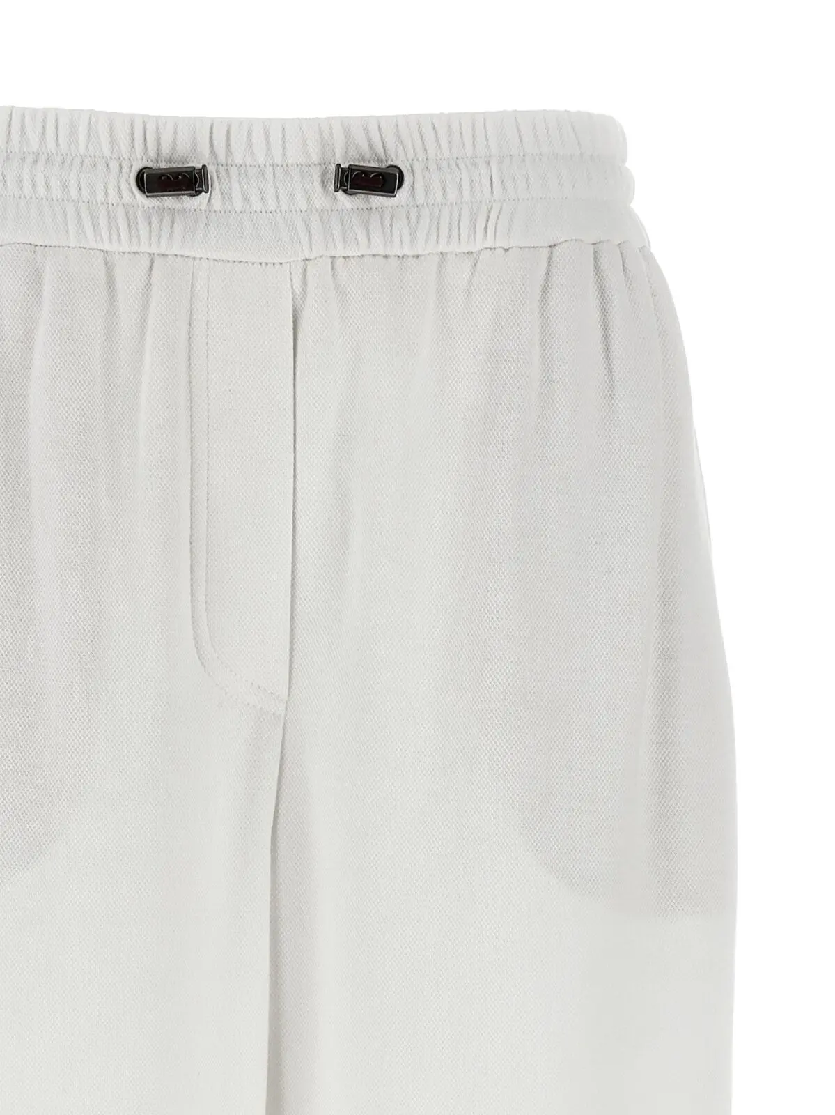 Джогери Brunello Cucinelli Piqué cotton Білі 3 Piqué cotton joggers Woman BRUNELLO CUCINELLI White