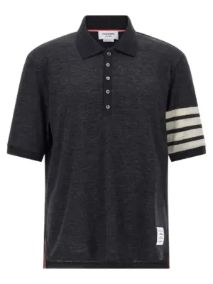 '4Bar' polo shirt THOM BROWNE Gray