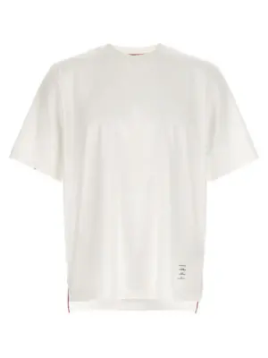 'RWB Knit Trim' T-shirt THOM BROWNE White