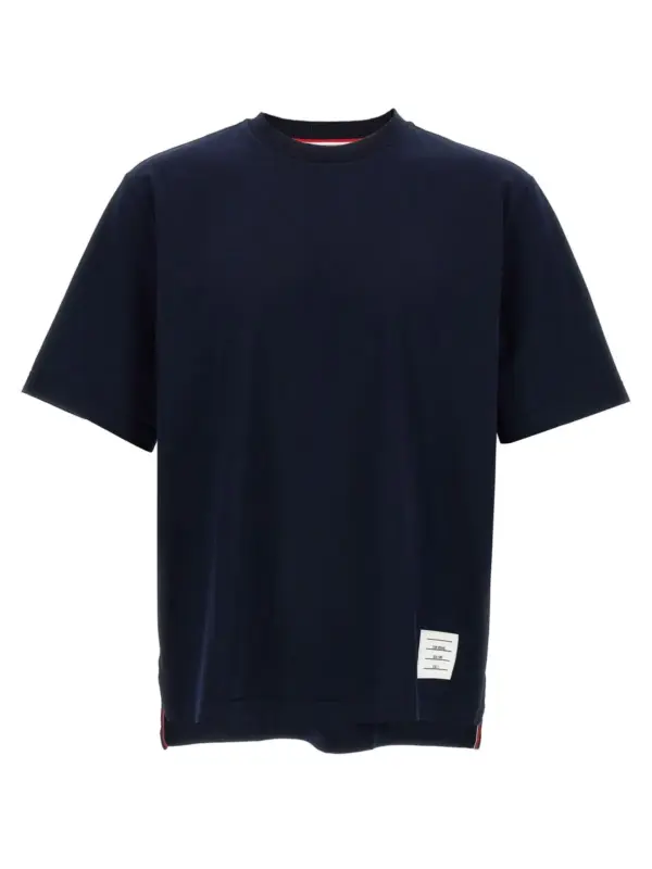 'RWB Knit Trim' T-shirt THOM BROWNE Blue