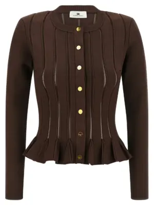 Cardigan trama à jour ELISABETTA FRANCHI Brown