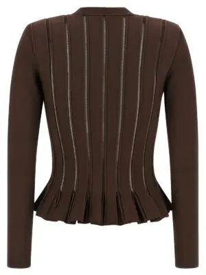 Cardigan trama à jour MK07S56E2EA3 ELISABETTA FRANCHI Brown