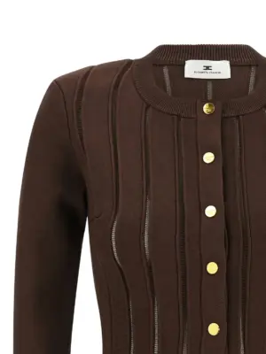 Cardigan trama à jour Woman ELISABETTA FRANCHI Brown