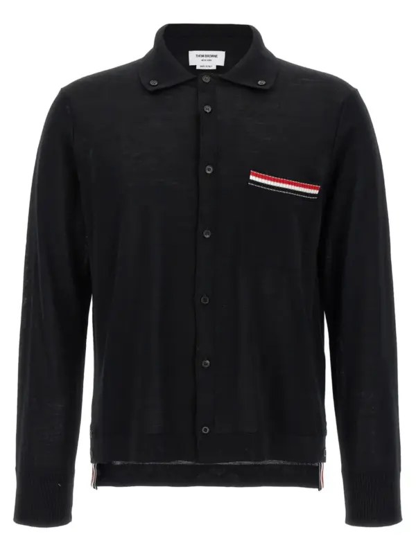 'Button Down' cardigan THOM BROWNE Black