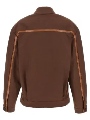 Logo patch blouson ML1042SOOO17FSF0324 MIU MIU Brown