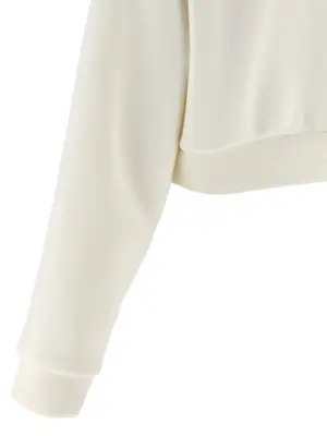 Piquet short bomber jacket 100% cotton MIU MIU White