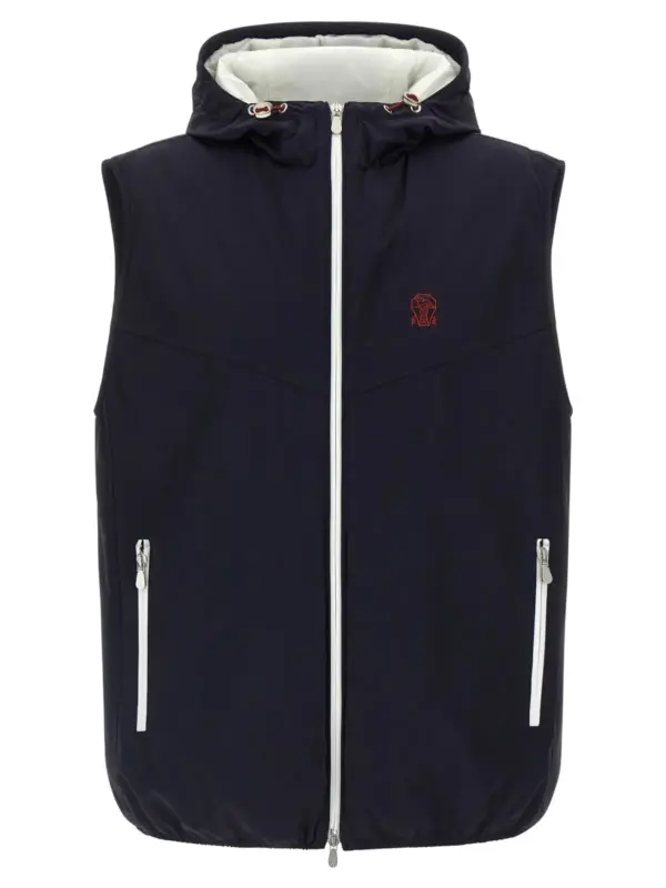 Hooded vest BRUNELLO CUCINELLI Blue