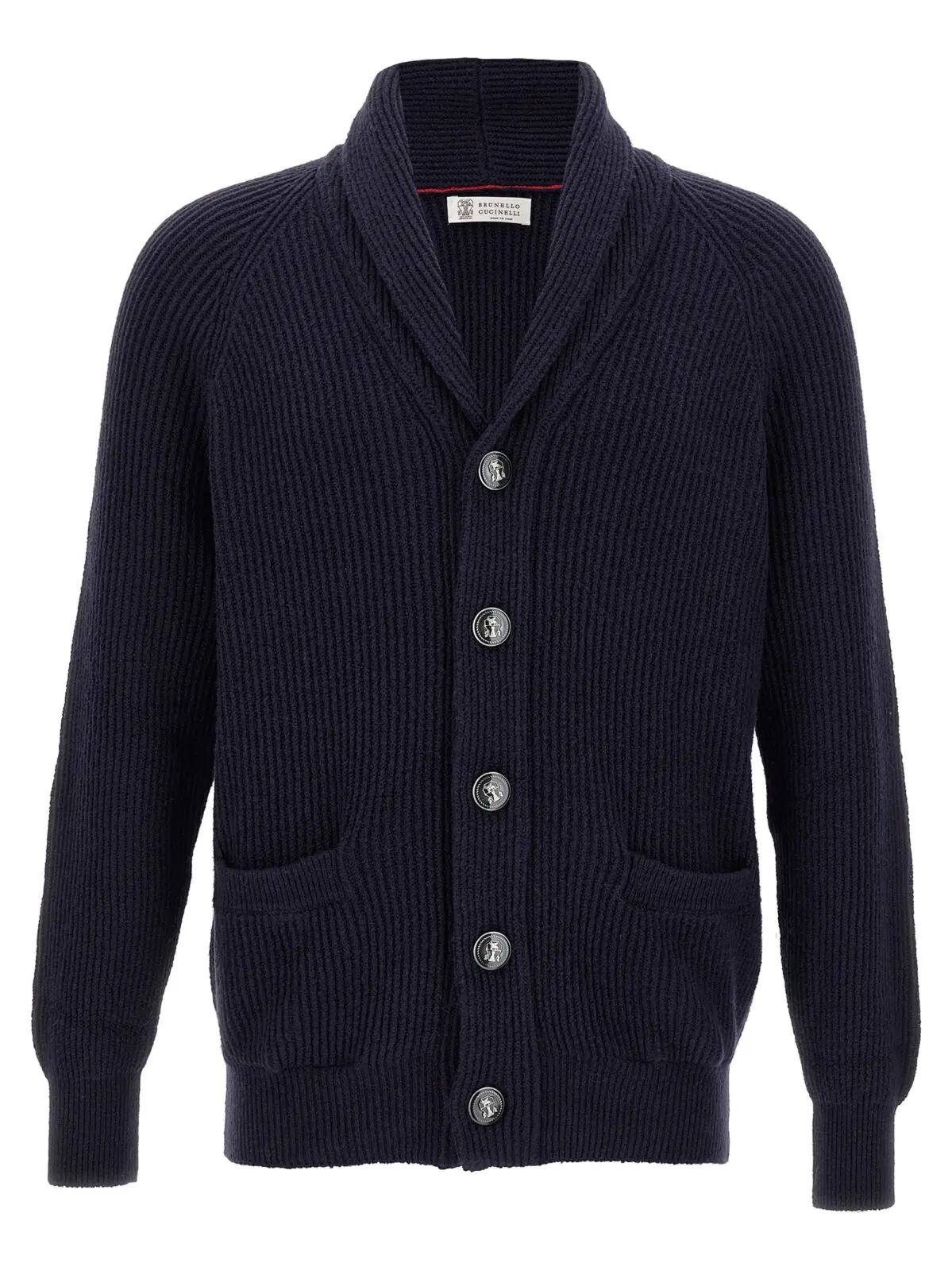 Кардиган Brunello Cucinelli з шалевим коміром Синій 1 Shawl neck cardigan BRUNELLO CUCINELLI Blue