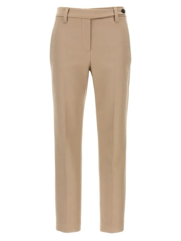 Monile cotton pants BRUNELLO CUCINELLI Beige