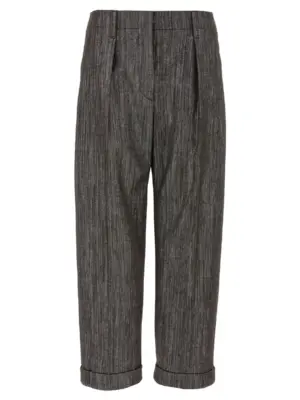 Lurex pants BRUNELLO CUCINELLI Brown