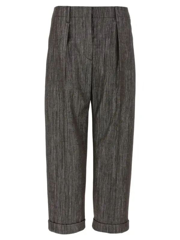 Lurex pants BRUNELLO CUCINELLI Brown