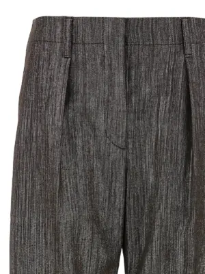 Lurex pants Woman BRUNELLO CUCINELLI Brown
