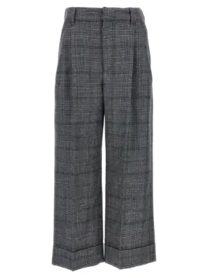 Pied de poule wool pants BRUNELLO CUCINELLI Gray