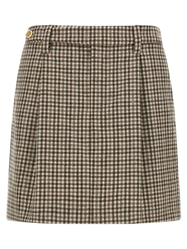 'Mini' skirt BRUNELLO CUCINELLI Beige