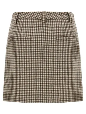 'Mini' skirt MP523G3896C001 BRUNELLO CUCINELLI Beige