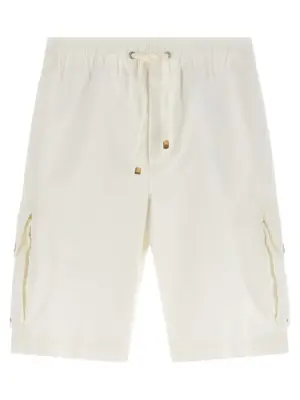 Cargo pocket bermuda shorts BRUNELLO CUCINELLI White