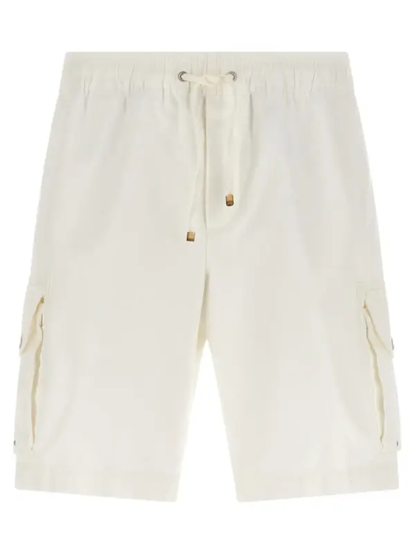 Cargo pocket bermuda shorts BRUNELLO CUCINELLI White