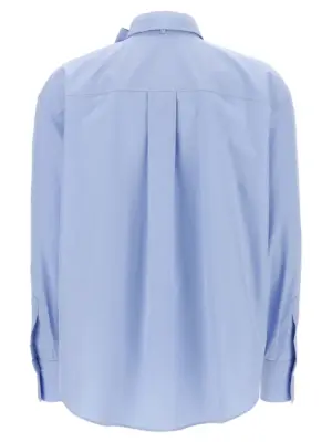 'Shiny Flap Detail' shirt MP772MY526C172 BRUNELLO CUCINELLI Light Blue
