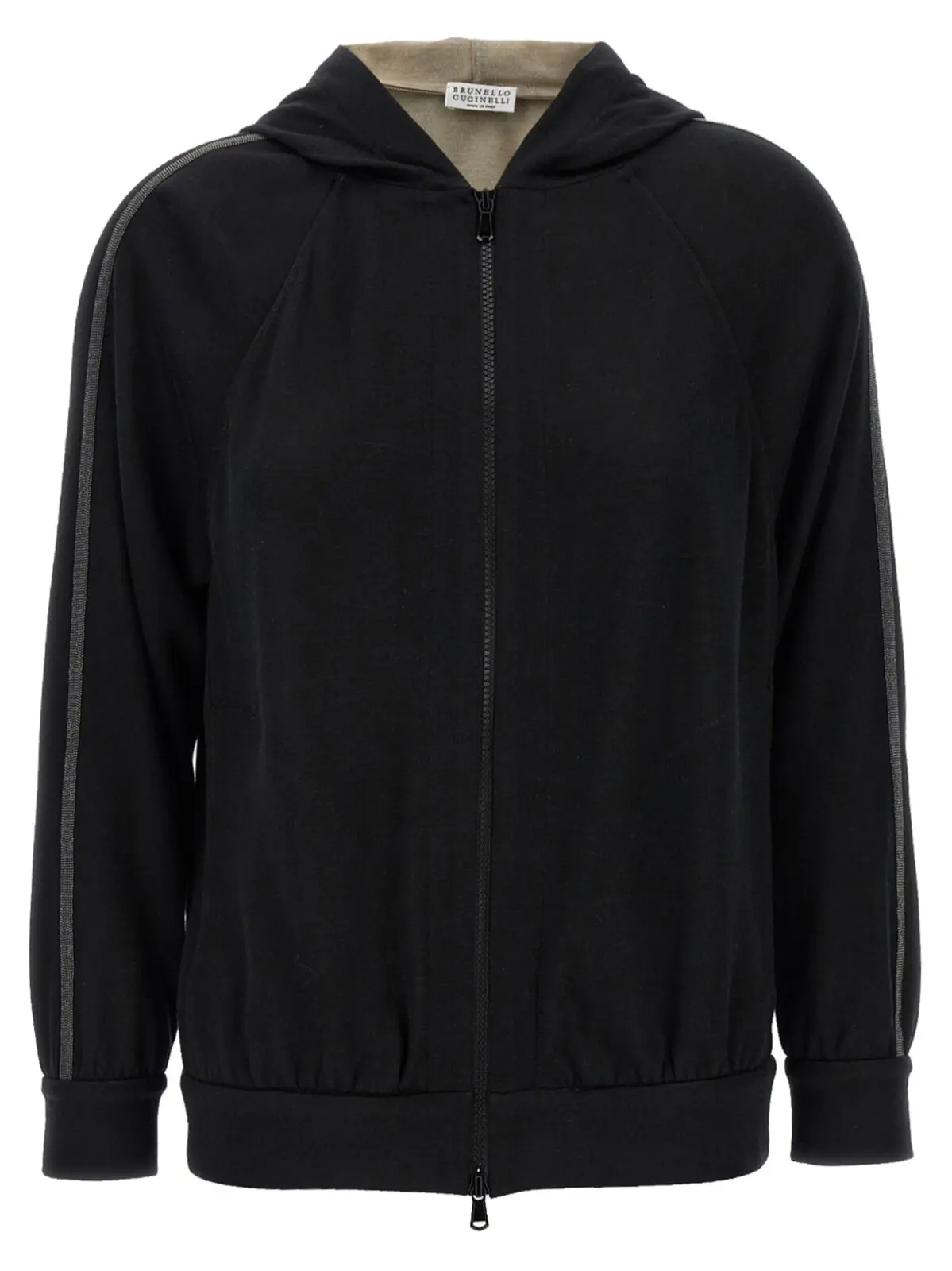 Худі Shiny Trims Brunello Cucinelli Чорний 1 'Shiny Trims' hoodie BRUNELLO CUCINELLI Black