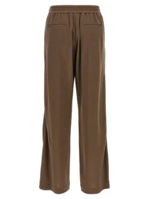 'Shiny Trims' joggers MP828SM689C9122 BRUNELLO CUCINELLI Brown