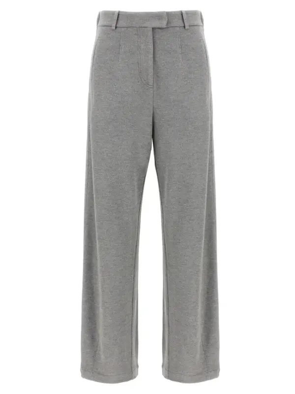 Lamé pants BRUNELLO CUCINELLI Silver