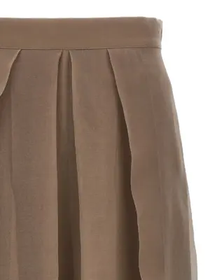 'Paneled Circle' skirt Woman BRUNELLO CUCINELLI Gray