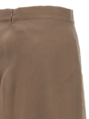 'Paneled Circle' skirt 100% silk BRUNELLO CUCINELLI Gray