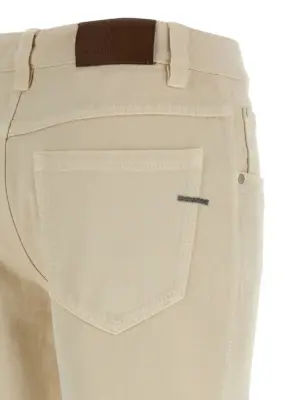 Denim pants 100% cotton BRUNELLO CUCINELLI White