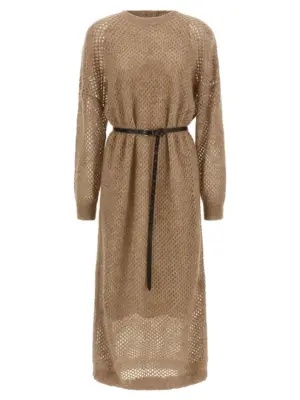 'Dazzling Net' dress BRUNELLO CUCINELLI Beige