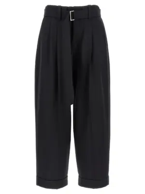 Belt wool pants BRUNELLO CUCINELLI Black