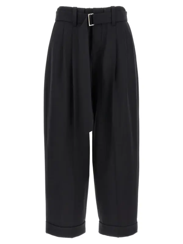 Belt wool pants BRUNELLO CUCINELLI Black