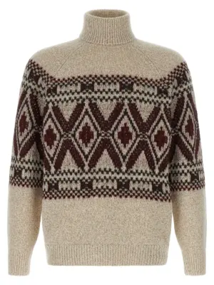 'Geometric Jacquard' sweater BRUNELLO CUCINELLI Multicolor
