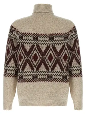 'Geometric Jacquard' sweater MRI505403CPW29 BRUNELLO CUCINELLI Multicolor