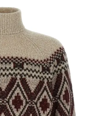 'Geometric Jacquard' sweater Man BRUNELLO CUCINELLI Multicolor
