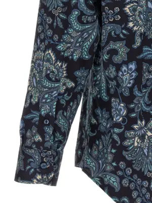Floral Paisley Cotton shirt 100% cotton ETRO Blue