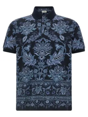 Press polo shirt ETRO Blue