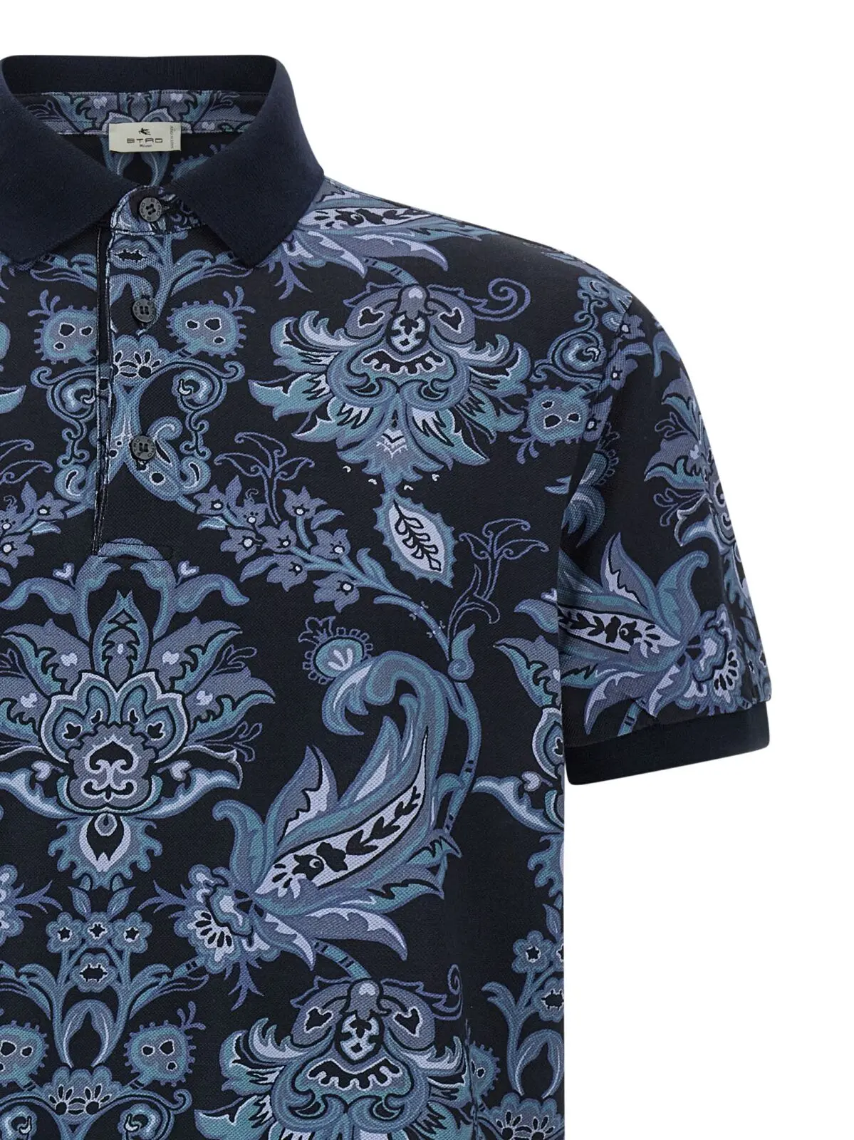 Поло Etro Press Синє 3 Press polo shirt Man ETRO Blue