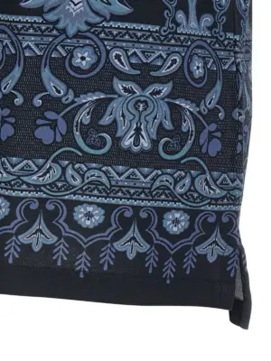 Press polo shirt 100% cotton ETRO Blue