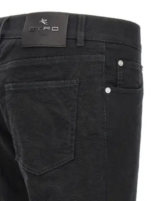 Jacquard jeans 56% cotton 41% polyester 3% elastane ETRO Black