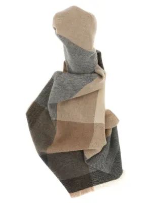 Check scarf BRUNELLO CUCINELLI Gray