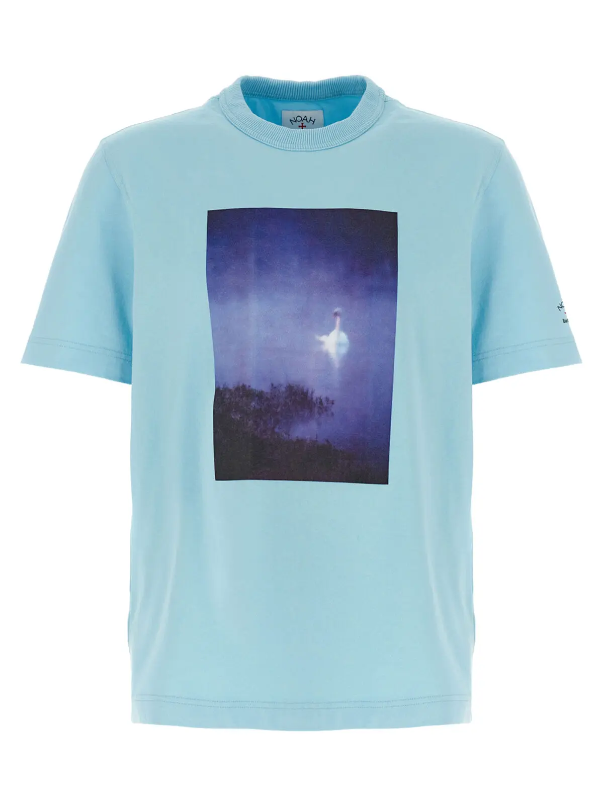 Футболка Barbour x NOAH Archive Swan Блакитна 1 Barbour x NOAH 'Archive Swan' T-shirt BARBOUR Light Blue