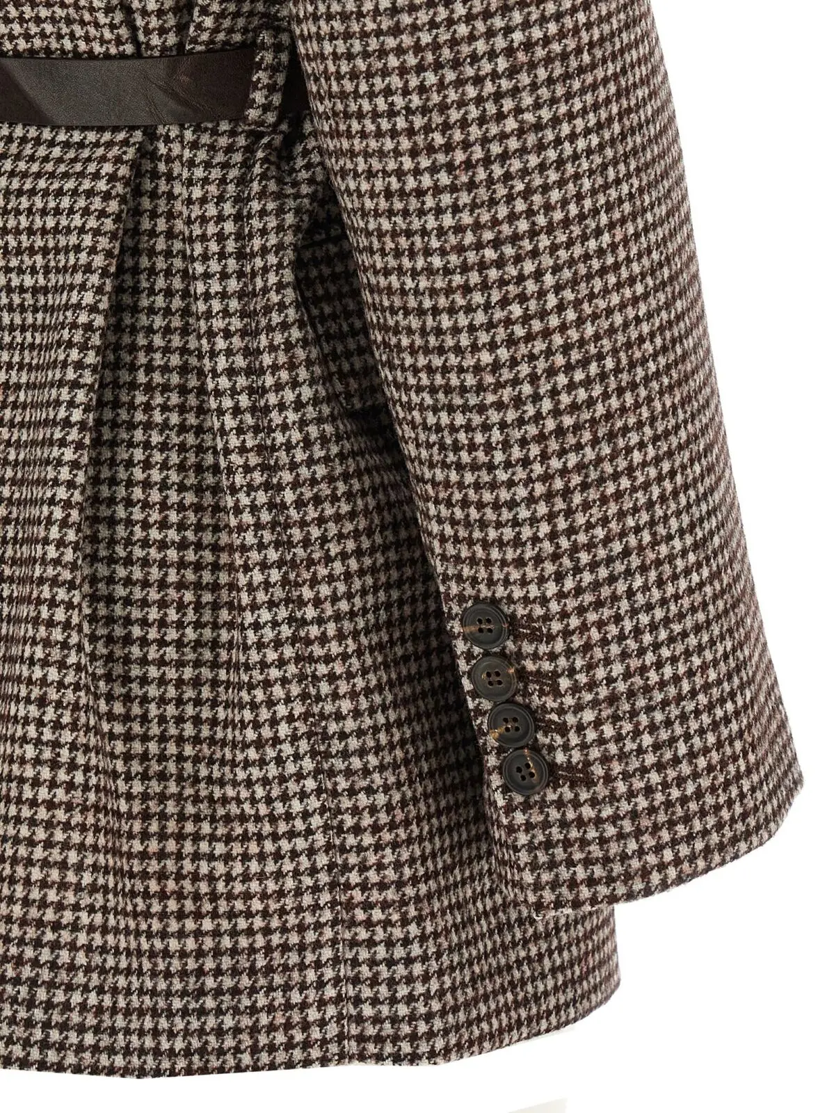 Піджак Brunello Cucinelli Houndstooth Коричневий 4 Houndstooth blazer 58% wool 33% alpaca wool 9% polyamide BRUNELLO CUCINELLI Brown