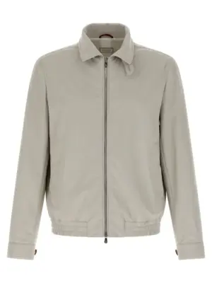 Nylon bomber jacket BRUNELLO CUCINELLI Gray