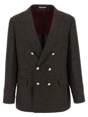 Prince of Wales blazer BRUNELLO CUCINELLI Brown