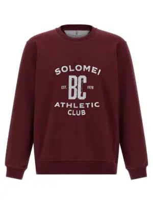 Techno cotton sweatshirt BRUNELLO CUCINELLI Bordeaux